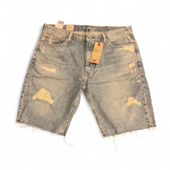 Levi's Men's Jean Shorts - Distressed Gray - Picture 1 of 3